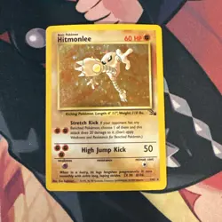 1999 POKEMON FOSSIL #7/62 HITMONLEE HOLO - Image 1