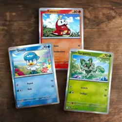 Sprigatito 013 Fuecoco 036 Quaxly 052 Pokemon TCG Paldea Collection Near Mint - Image 1