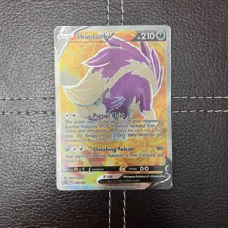 Pokemon TCG - Skuntank V (Full Art) - 180/195 - Silver Tempest - NM Ultra Rare - Image 1