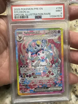 Pokemon Sylveon ex 156/131 Prismatic Evolutions Special Illustration Rare PSA 9 - Image 1