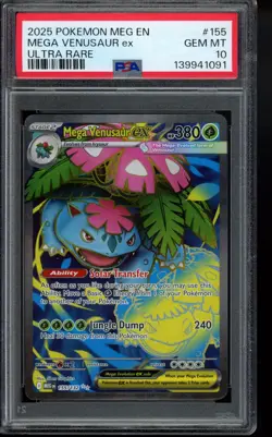 PSA 10 - 2025 Mega Venusaur ex 155/132 Me01: #155 Mega Evolution Holo Pokemon - Image 1