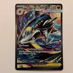 Pokemon TCG Mega Sharpedo ex 330 HP 127/094 Me02 Phantasmal Flames SIR Holo EX - Image 1