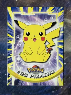 Pikachu 25 TOPPS BLACK LOGO 1999 Vintage Pokemon NM - Image 1