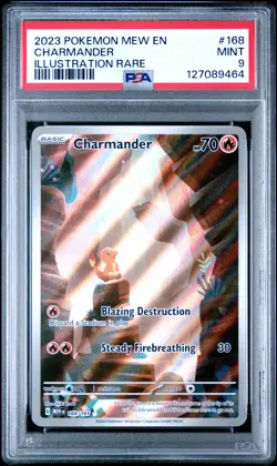 2023 Pokemon Mew EN-151 Charmander Illustration Rare PSA 9 #168 - Image 1