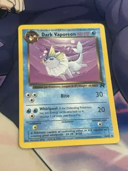 Pokemon Dark Vaporeon 45/82 Team Rocket Uncommon bottom left crease mp - Image 1