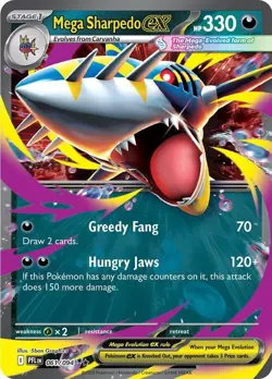 Pokemon TCG - Mega Sharpedo ex - 061/094 - ME02: Phantasmal Flames (PFL) - Image 1