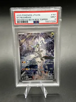 PSA 9 MINT N's Reshiram IR Stamped Journey Together 167/159 Pokemon Card TCG - Image 1