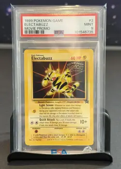 1999 Pokemon Game WB Gold Stamp Movie Promo English Card - PSA 9 - Electabuzz #2 - Image 1