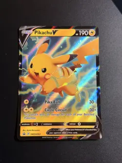 Pikachu V SWSH063 - Black Star Promo - Ultra Rare Holo Pokemon Card Near Mint - Image 1