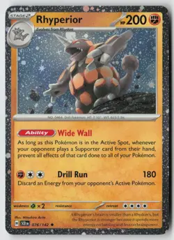 Rhyperior - 76/142 (Cosmos Holo) - Misc Cards & Products Holo - PTCG - Image 1