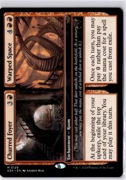 Charred Foyer Warped Space Duskmourn: House of Horror Regular NM M 0129 - Image 1