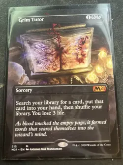 MTG Grim Tutor Alternate Art Core Set 2021 Near Mint - Image 1