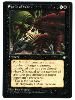 Spoils of War - 1995 Ice Age MTG Black Rare Sorcery NP - Image 1