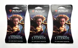 MTG MAGIC THE GATHERING 3X COMMANDER LEGENDS SLEEVED BOOSTER PACKS ARTIFACT ♨ - Image 1