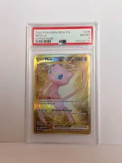2023 POKEMON MEW EN MEW EX HYPER RARE #205 PSA GRADED NM-MT 8 - Image 1