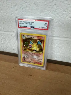 1999 Pokemon Base Set Unlimited #4 Charizard-Holo PSA 7 - Image 1