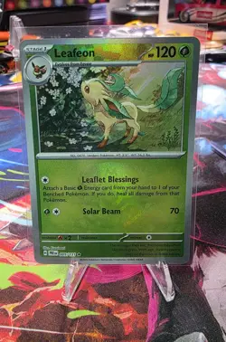 Pokemon TCG Leafeon #005/131 Masterball Pattern Holo SV: Prismatic Evolutions - Image 1