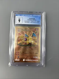 Charizard #4/102 Pokemon Celebrations Gold Metal Ultra Premium Collection CGC 9 - Image 1
