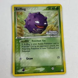 Reverse Holo Stamped Koffing Pokemon Card Ex Team Rocket Returns 61/109 - Image 1