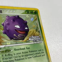Reverse Holo Stamped Koffing Pokemon Card Ex Team Rocket Returns 61/109 - Image 2
