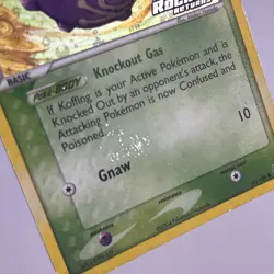 Reverse Holo Stamped Koffing Pokemon Card Ex Team Rocket Returns 61/109 - Image 4