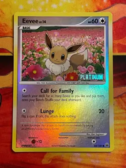 Eevee [Platinum Stamped] 062/100 Burger King Reverse Holo - Pokemon Platinum - Image 1
