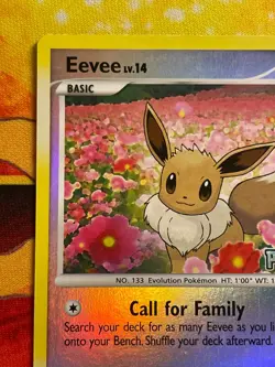 Eevee [Platinum Stamped] 062/100 Burger King Reverse Holo - Pokemon Platinum - Image 2
