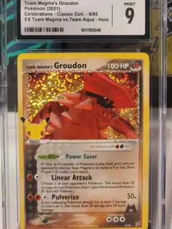 GROUDON Team Magma POKEMON 2021 CELEBRATIONS 9/95 TCG HOLO CGC MINT 9 - Image 1