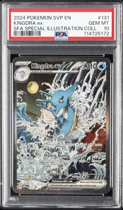 2024 POKEMON SVP EN-SV BLACK STAR PROMO #131 KINGDRA EX PSA 10 - Image 1