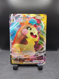 2020 POKEMON SWORD & SHIELD MORPEKO VMAX ULTRA RARE HOLO FULL ART 080/202 Mint - Image 1