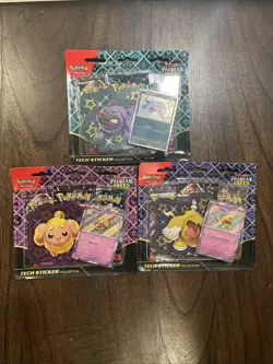 Pokemon TCG Paldean Fates Tech Sticker Collection SV4.5 SET OF 3 NEW SEALED - Image 1