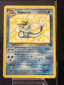 Pokemon TCG Vaporeon 28/64 Jungle Set Non-Holo Rare - Image 1