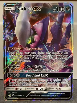 Darkrai GX - Pokemon Burning Shadows Shiny Alt Art 88a/147 - Ultra Rare - LP - Image 1