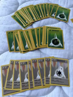 Large Lot Wizard Pokemon Basic Energy Card Mixed Types - Image 2