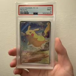 Pokemon Card PSA 9 Pikachu 151C Simplified Chinese Exclusive 170/151 AR Flying - Image 3