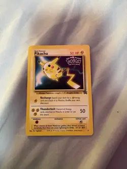 Pokemon Pikachu the First Movie Kids WB Promo Card 4 WOTC Black Star Stamped - Image 1