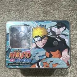 Naruto Shippuden Collectible Card Game Lot Tin Box Kiba Inuzuka Naruto Uzumaki - Image 1