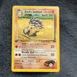 Brock's Sandslash 1st Edition 🔥 Vintage Gym Challenge Pokemon Card 36/132 - Image 1