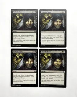 MTG MAGIC THE GATHERING 4X DIABOLIC TUTOR CONSPIRACY SORCERY SILVER UNC ♨ - Image 1