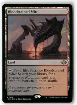 Bloodstained Mire Modern Horizons 3 Regular Fetch Land MTG NM - Image 1