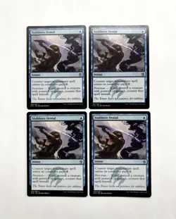 MTG MAGIC THE GATHERING 4X STUBBORN DENIAL INSTANT KHANS OF TARKIR SILVER UNC♨ - Image 1