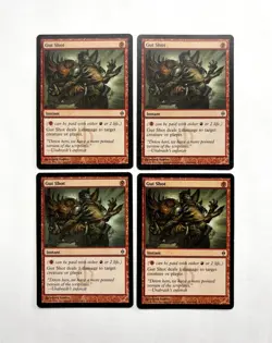MTG MAGIC THE GATHERING 4X GUT SHOT INSTANT NEW PHYREXIA SILVER UNCOMMON ♨ - Image 1