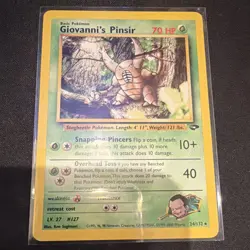 Pokemon Giovanni's Pinsir 24/132 Gym Challenge Rare Basic 70 HP Regular English - Image 1
