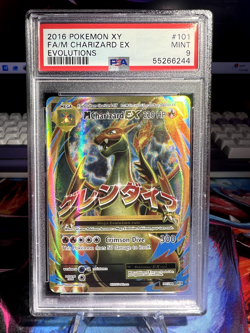 2016 POKEMON XY EVOLUTIONS #101 FULL ART/M CHARIZARD EX PSA 9 - Image 1