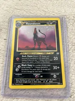 Pokemon TCG Houndoom Neo Revelation Holo Card 8/64 Unlimited Rare HP - Image 3
