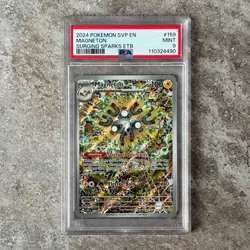 PSA 9 MAGNETON #159 - Surging Sparks ETB promo 2024 Pokemon Card - Image 1