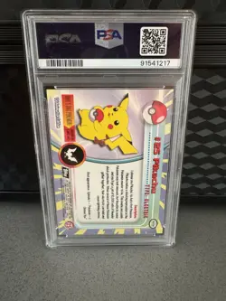 1999 Pokemon PSA 10 Topps Pokemon T.V Pikachu #25 - Image 2