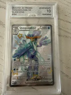 Pokemon SV Black Star Promo Quaquaval EX 084 AGS Legendary 10 Full Art Holo 2024 - Image 3
