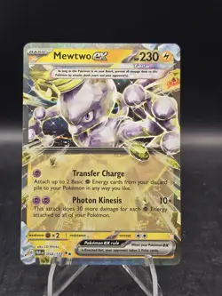 Pokemon TCG Mewtwo ex 058/182 SV04: Paradox Rift Double Rare Holo NM - Image 1