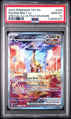 PSA 10 Raging Bolt EX #208 SV Temporal Forces 2024 Pokemon GEM MINT - Image 1